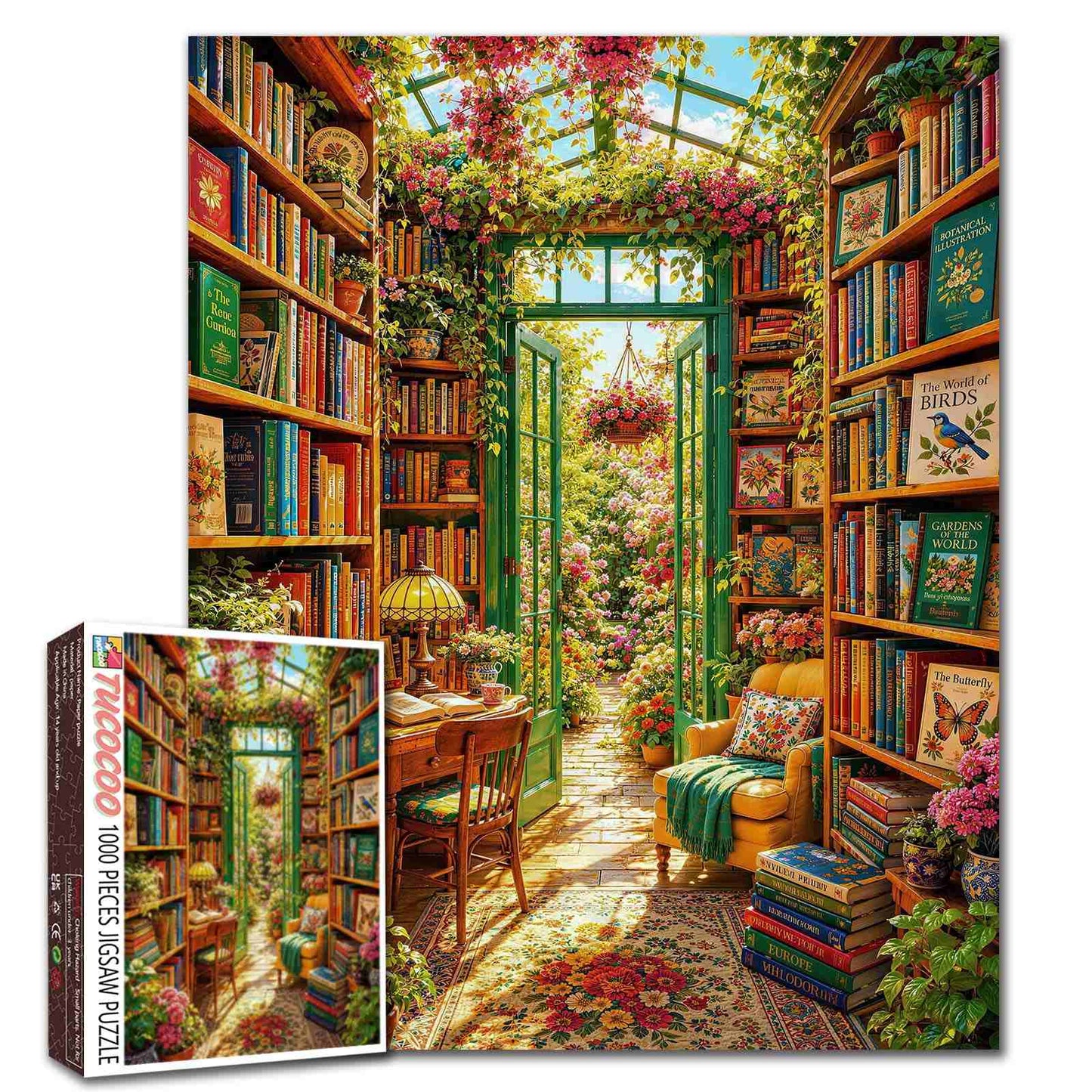Blooming Book Nook Jigsaw Puzzle
