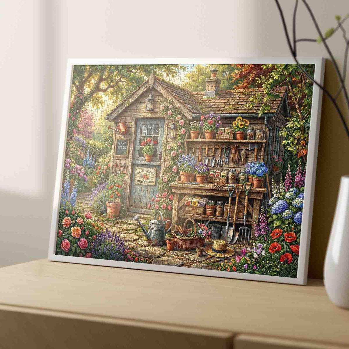 Secret Garden Potting Shed Jigsaw Puzzle