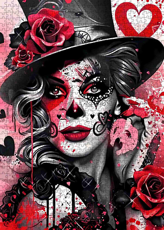 Seductive Rose Mask Beauty Jigsaw Puzzle