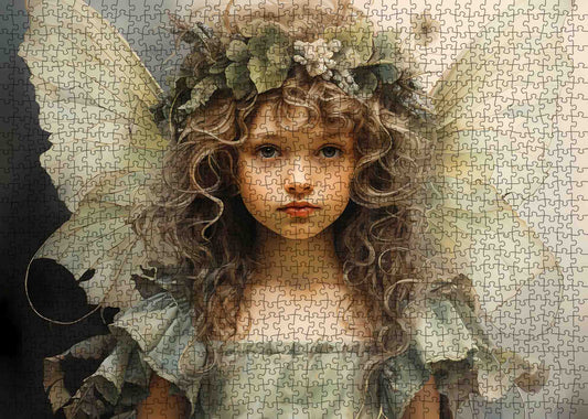 Serene Fairy with Leafy Crown Jigsaw Puzzle