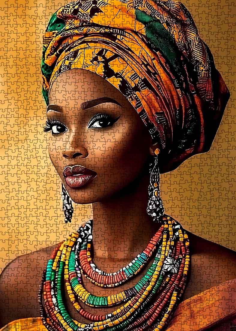 Elegant African Beauty Jigsaw Puzzle