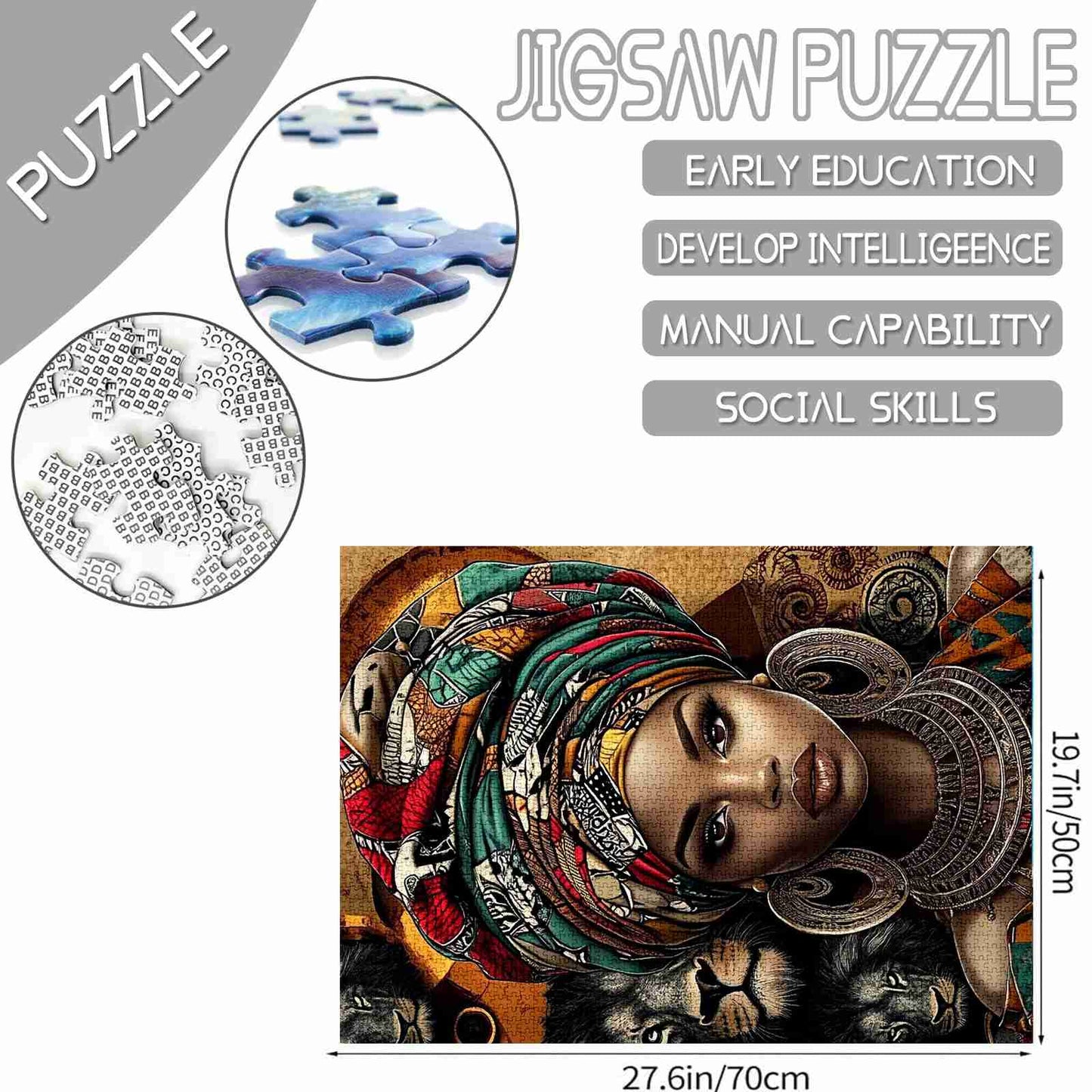 Majestic African Beauty Jigsaw Puzzle