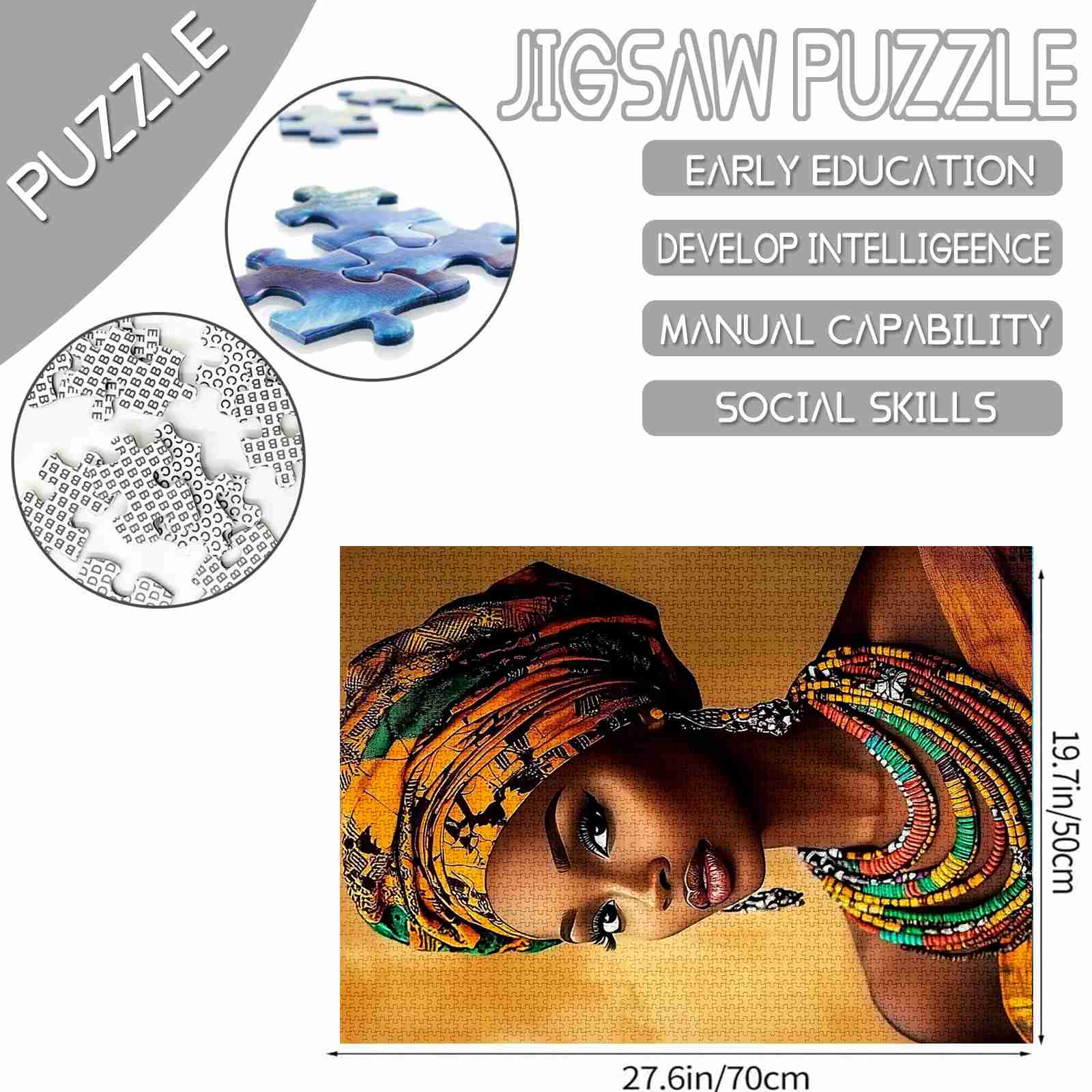 Elegant African Beauty Jigsaw Puzzle