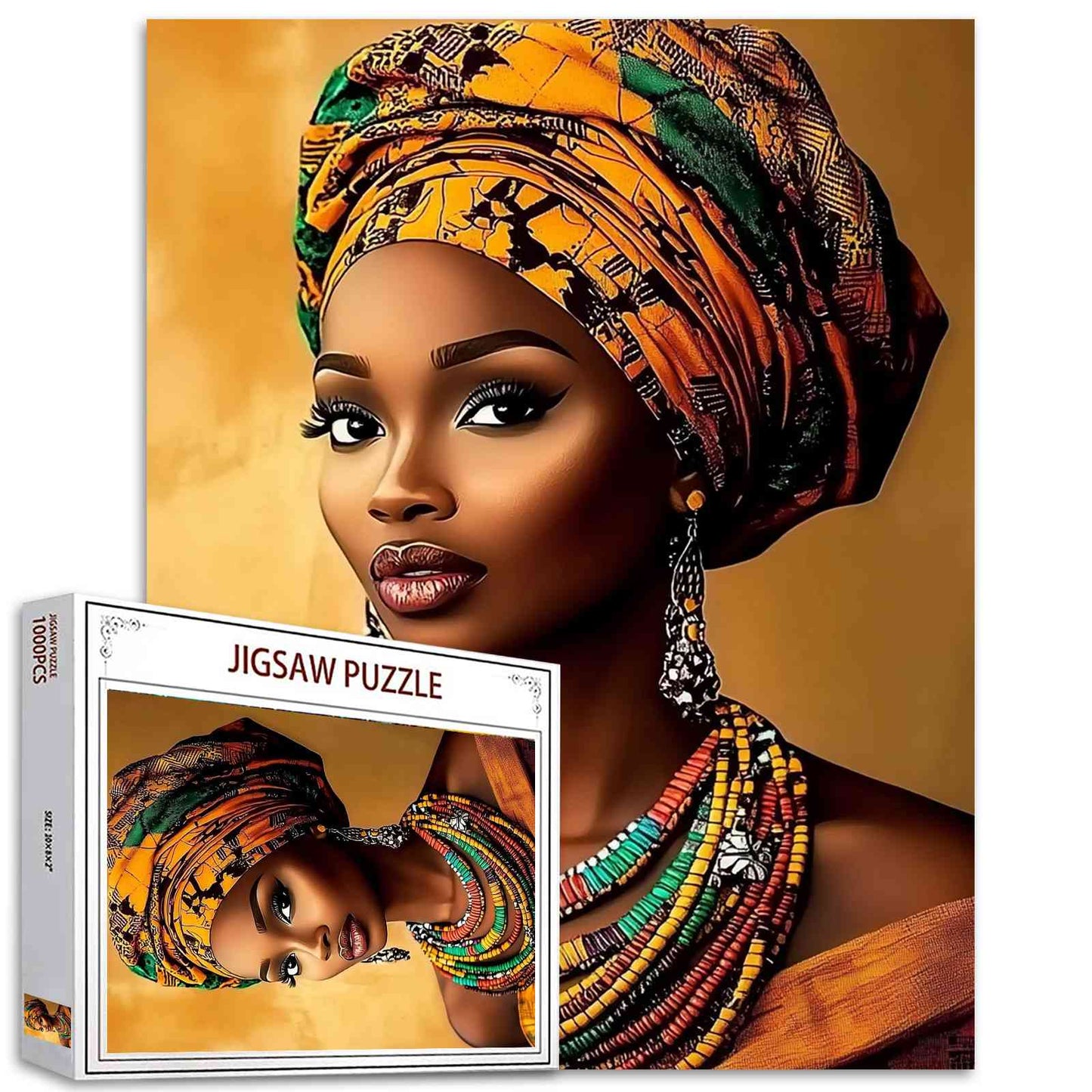 Elegant African Beauty Jigsaw Puzzle