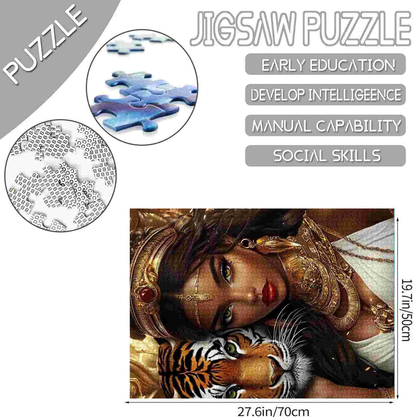 Mystic Tiger Queen Jigsaw Puzzles