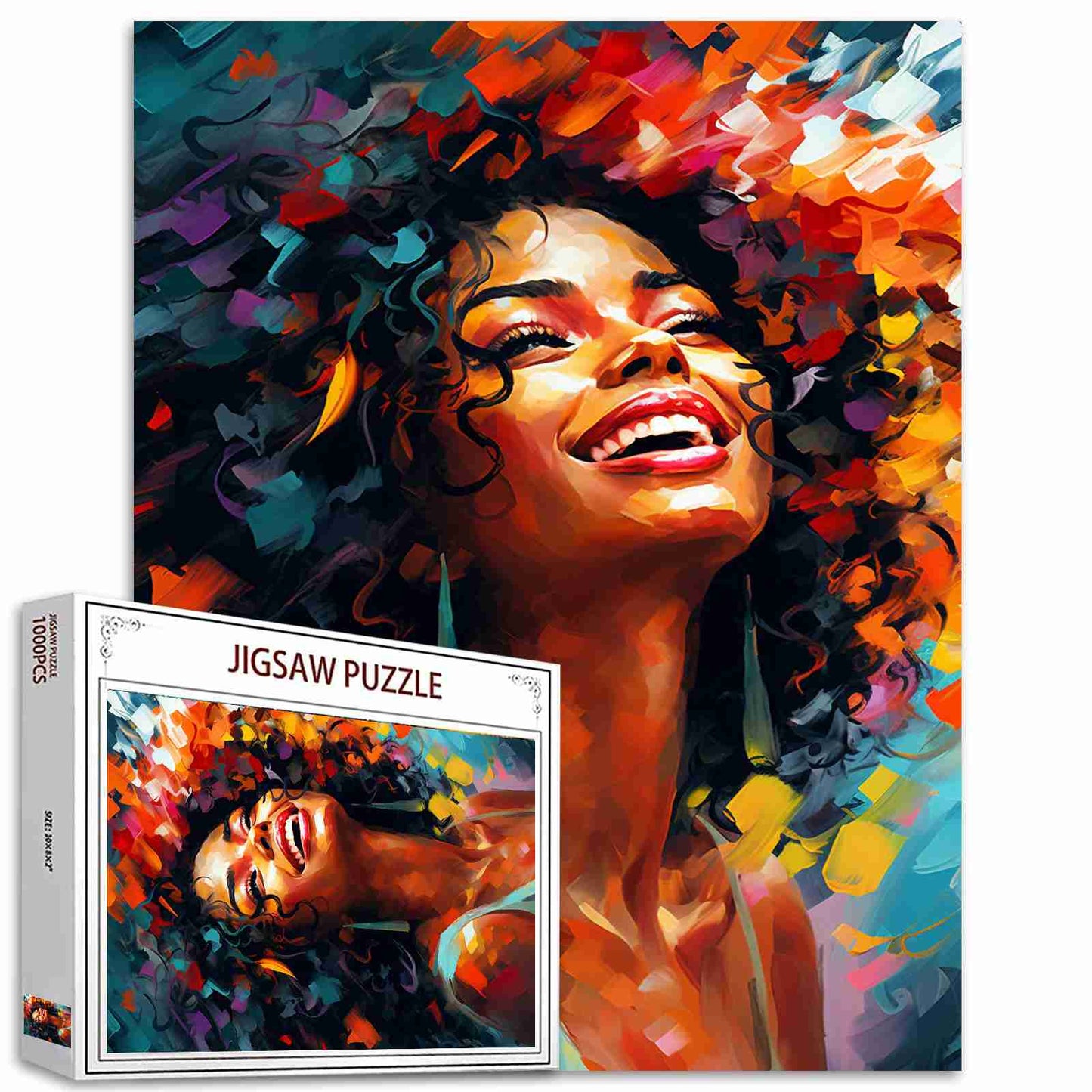 Vibrant Joyful Portrait Jigsaw Puzzle