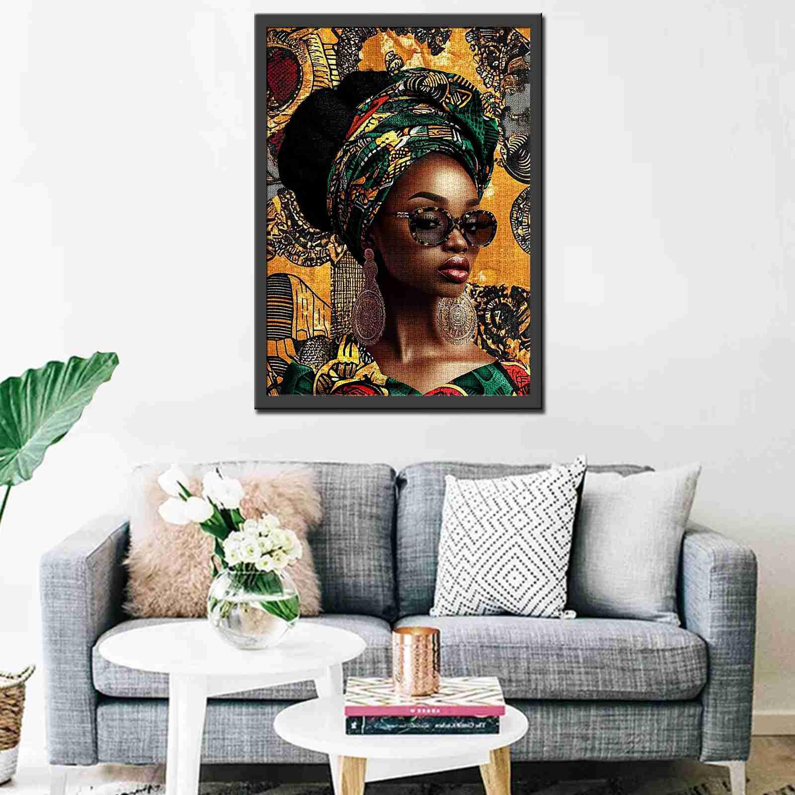 African Elegance Portrait Jigsaw Puzzle