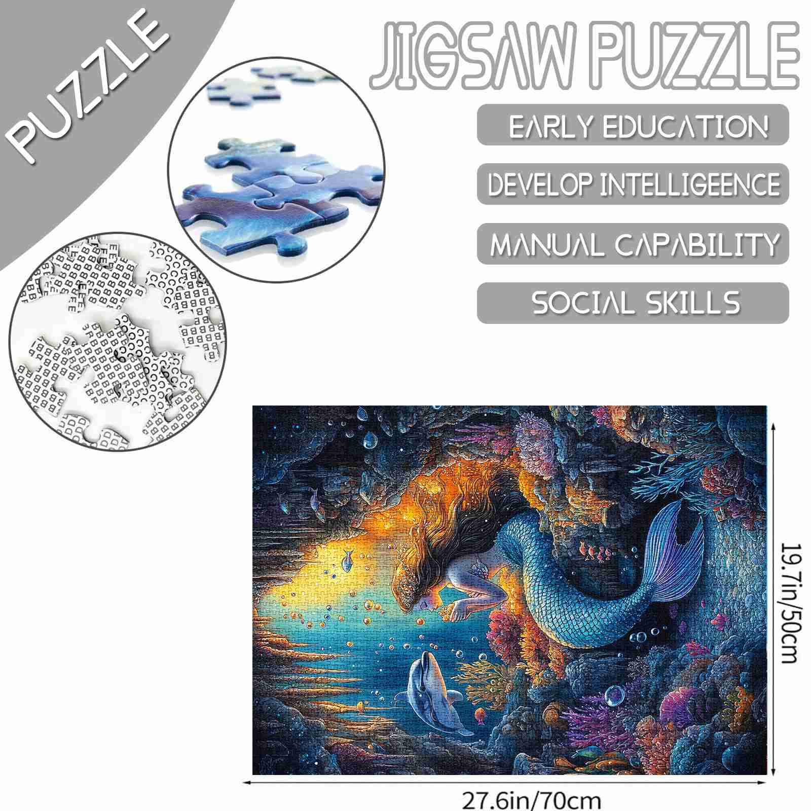 Mystical Mermaid in the Coral Reef Jigsaw Puzzle