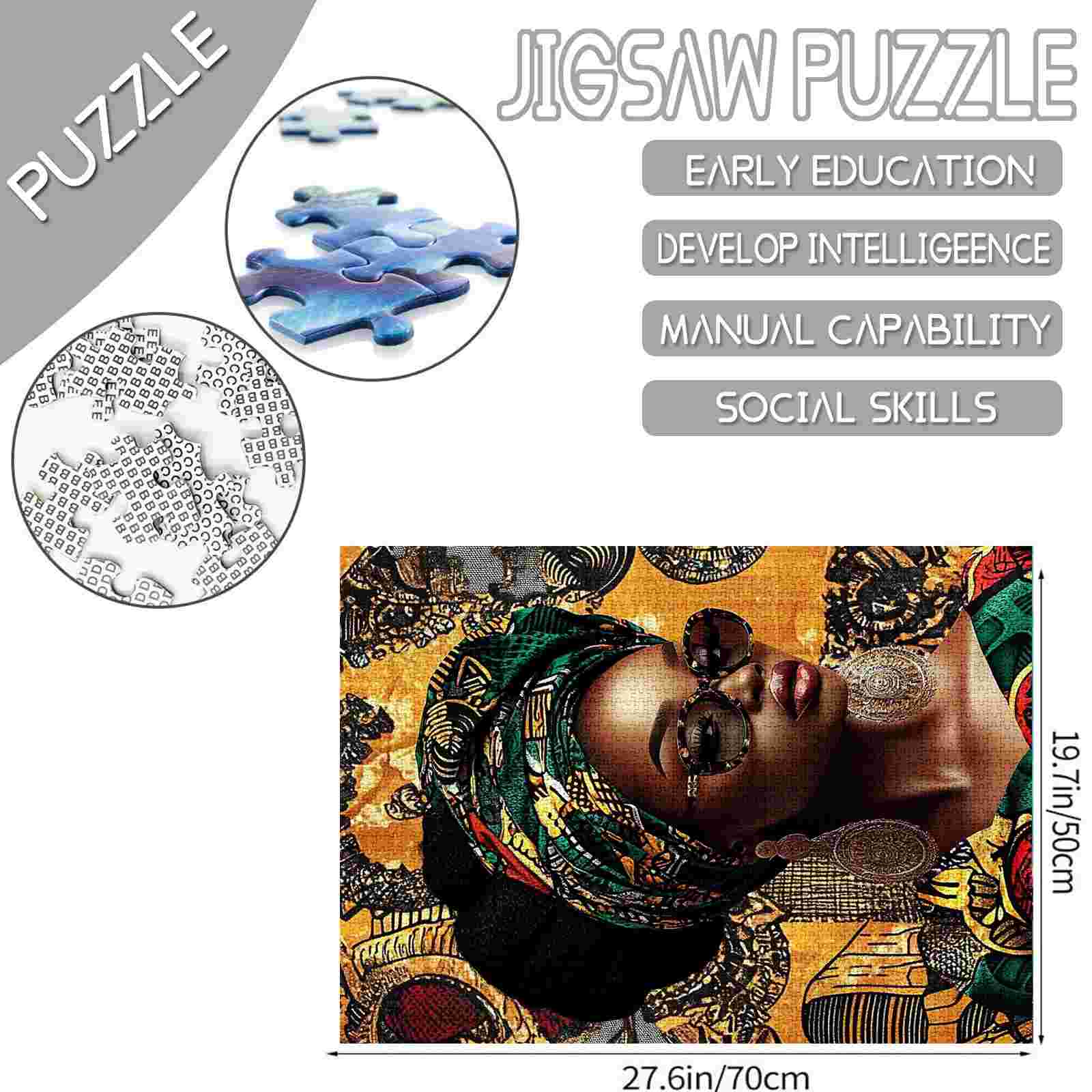 African Elegance Portrait Jigsaw Puzzle