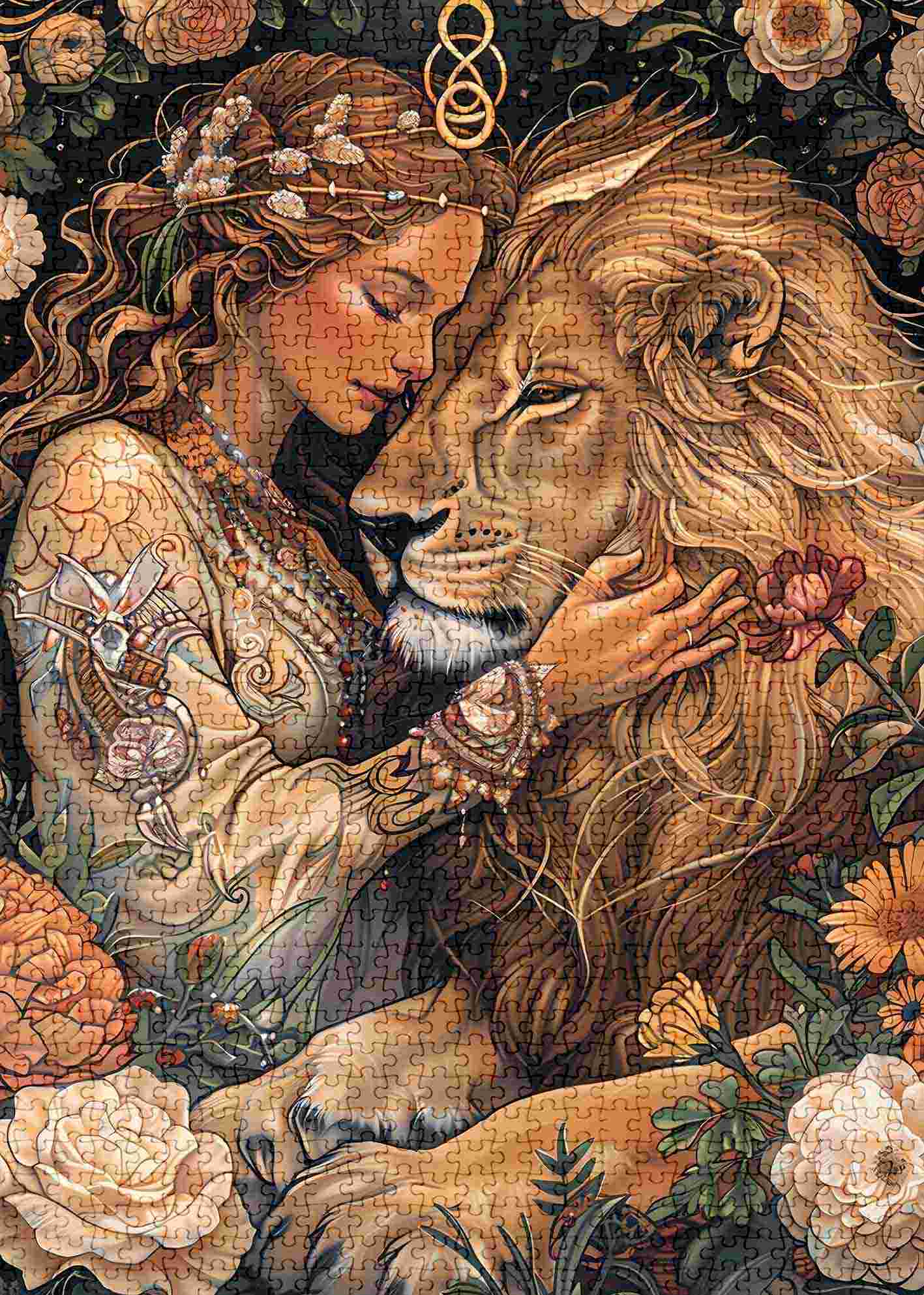 Mystical Lion and Maiden Jigsaw Puzzles