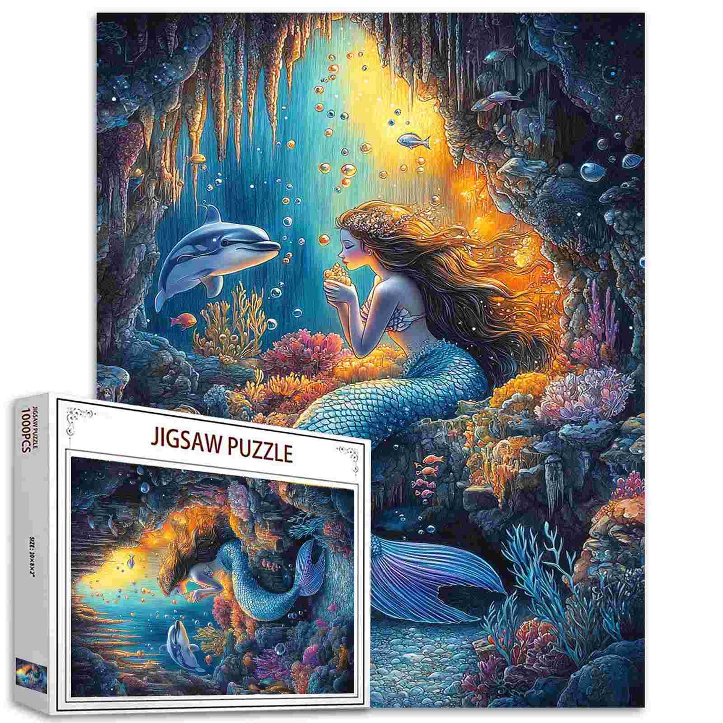 Mystical Mermaid in the Coral Reef Jigsaw Puzzle