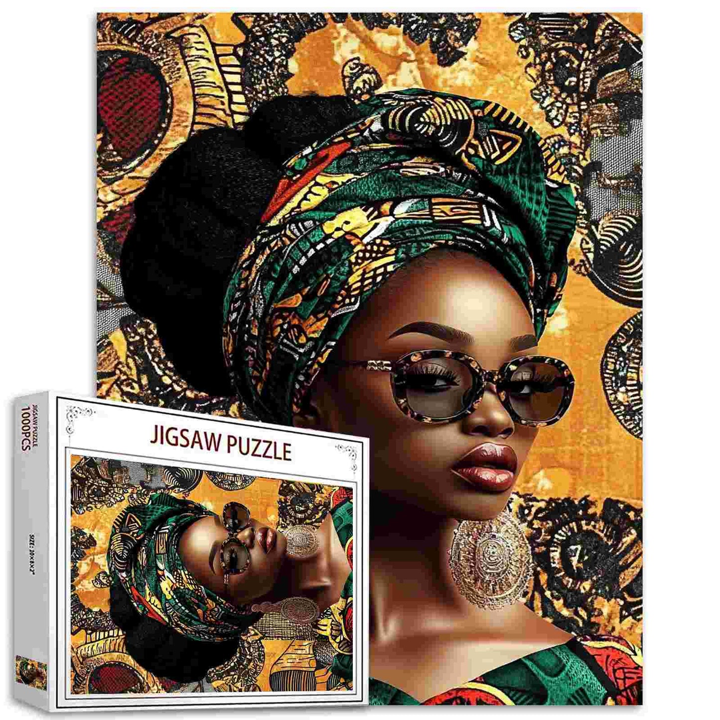 African Elegance Portrait Jigsaw Puzzle