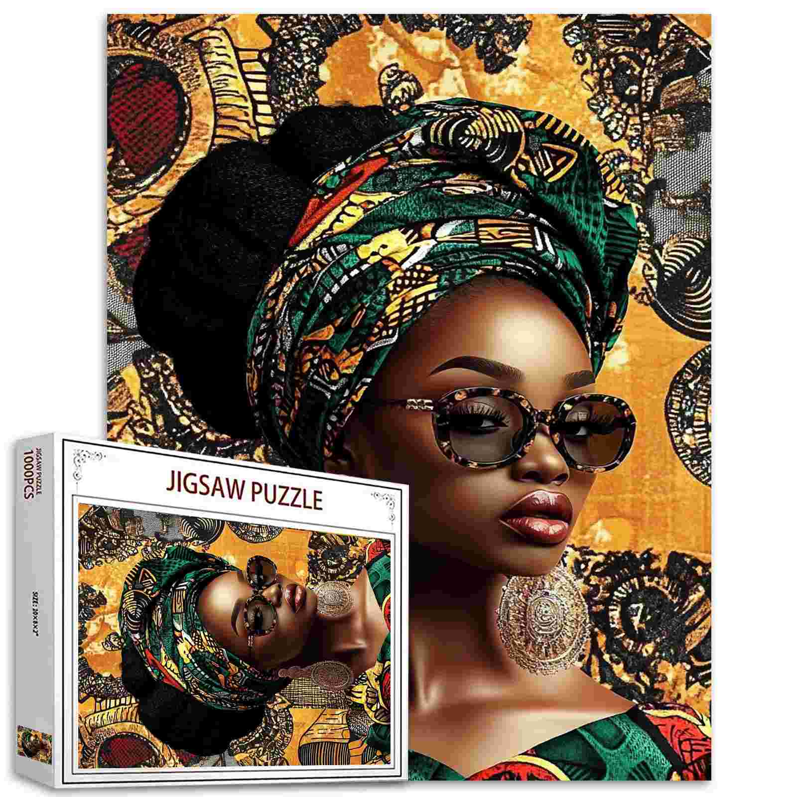 African Elegance Portrait Jigsaw Puzzle