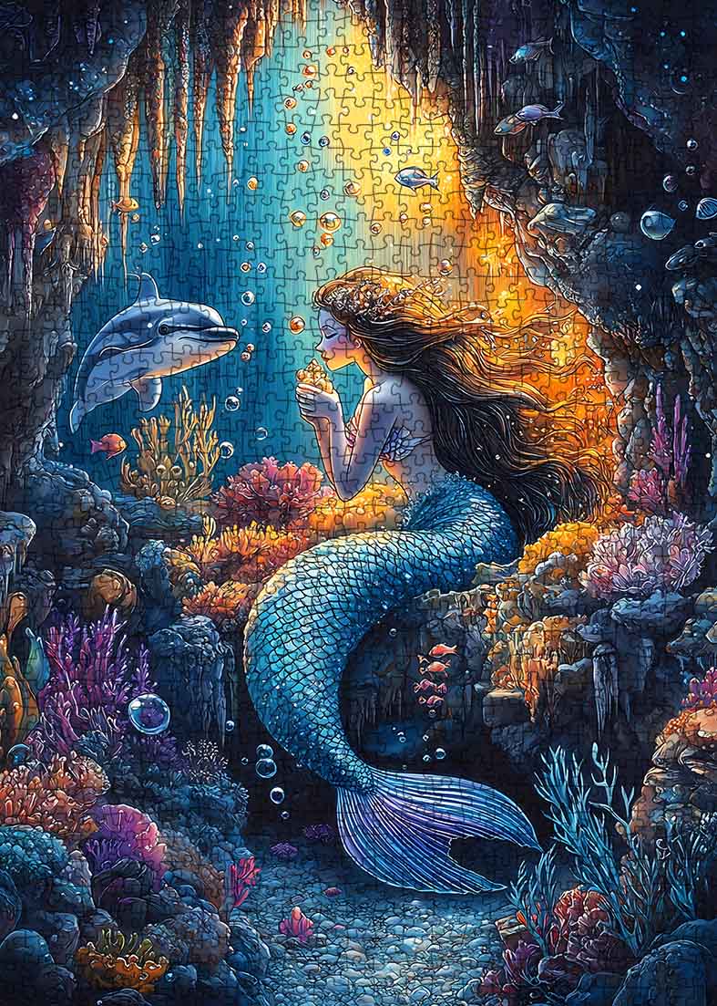 Mystical Mermaid in the Coral Reef Jigsaw Puzzle