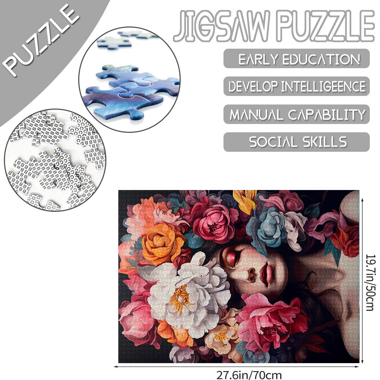 Floral Elegance and Sensual Beauty Jigsaw Puzzles