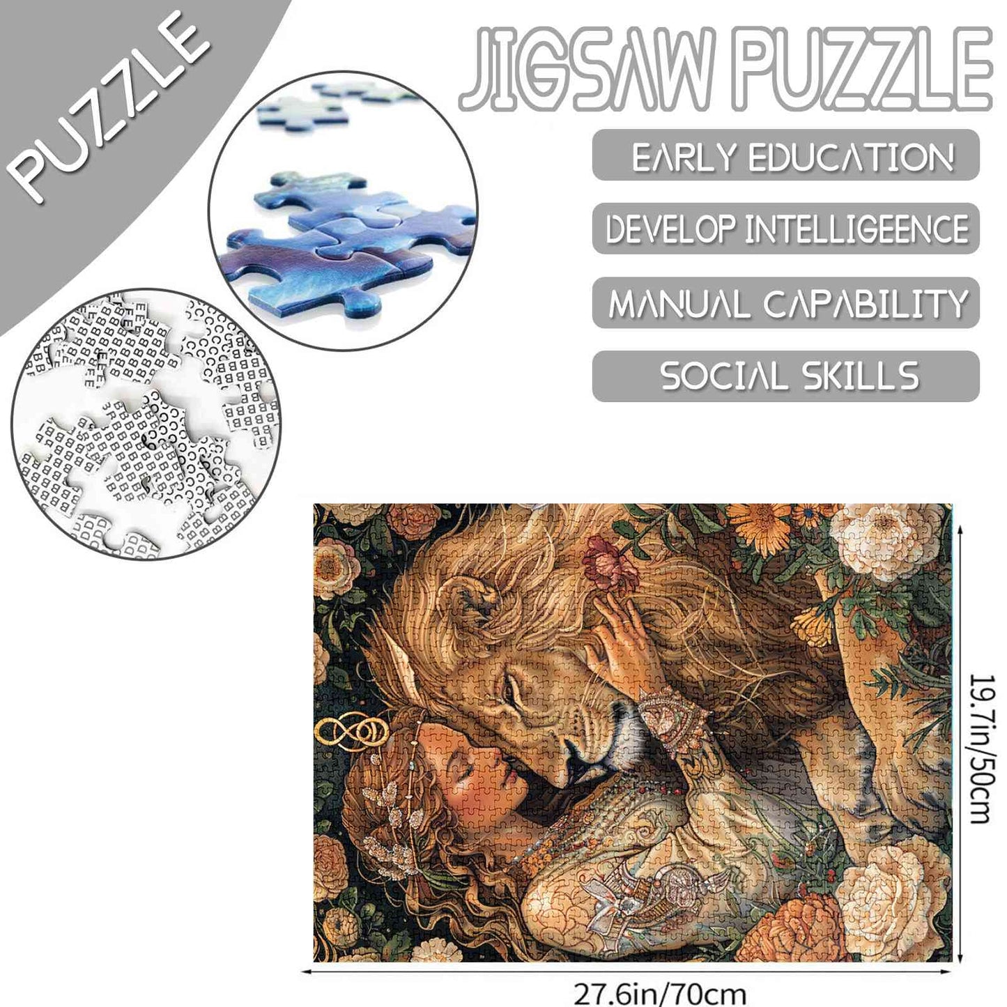 Mystical Lion and Maiden Jigsaw Puzzles