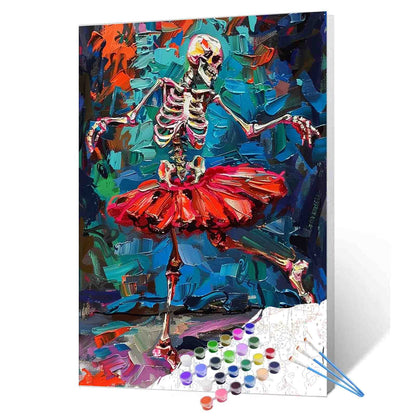 Skeleton Ballerina paint by numbers