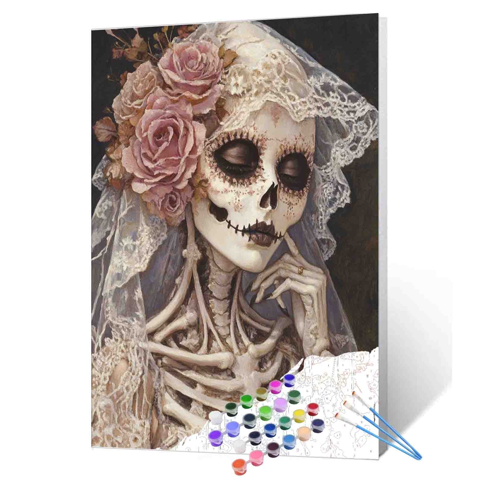 Skeleton Bride paint by numbers