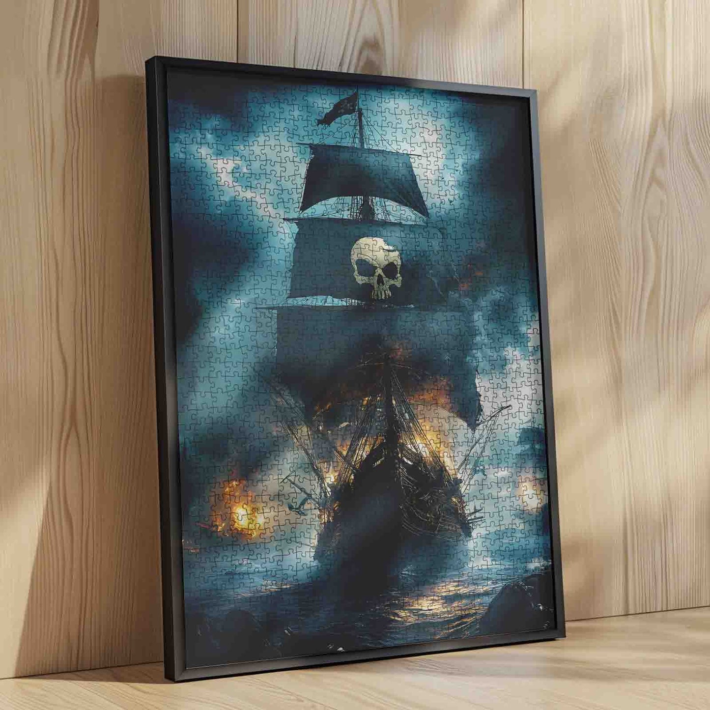 Skull Flag Pirate Warship Jigsaw Puzzle