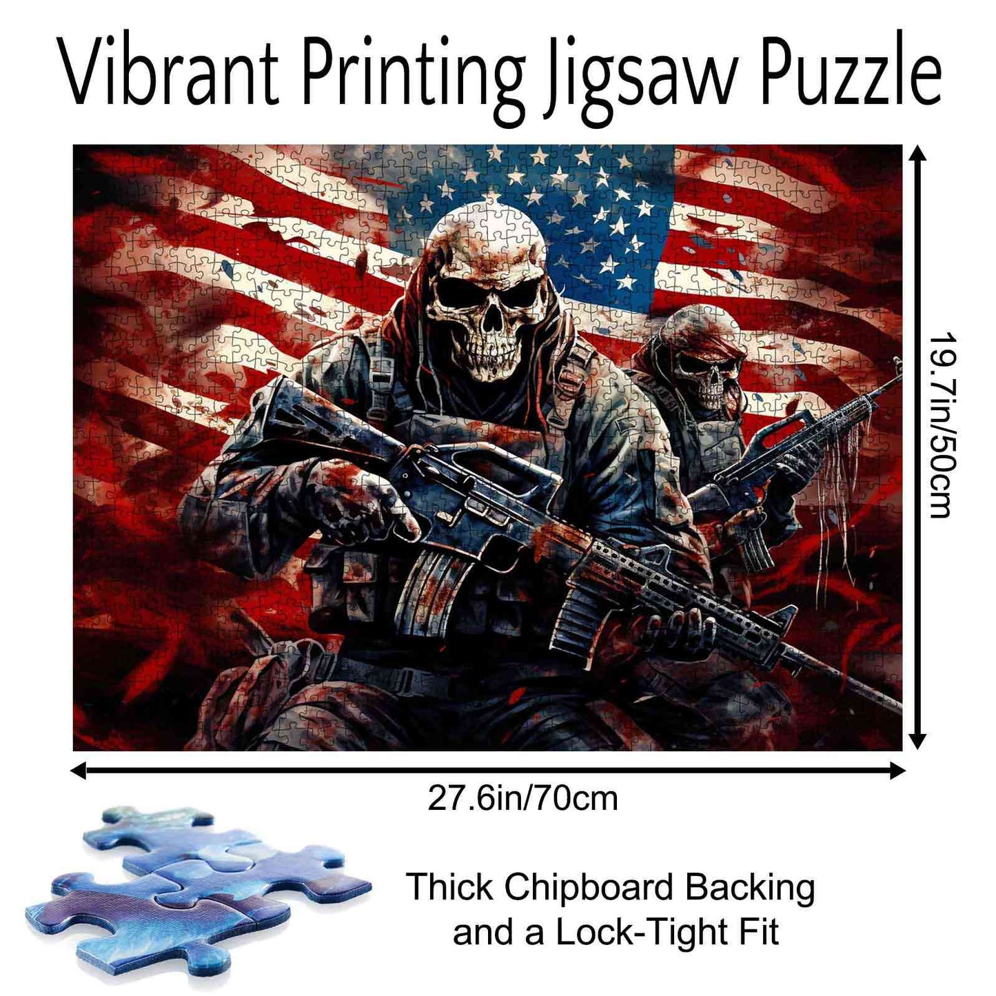 Skull Soldiers in Battle Jigsaw Puzzle