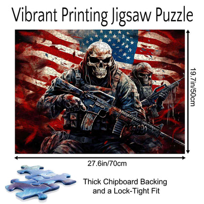 Skull Soldiers in Battle Jigsaw Puzzle