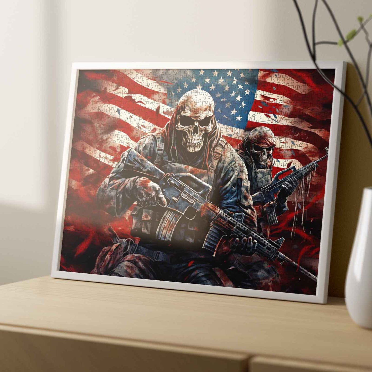 Skull Soldiers in Battle Jigsaw Puzzle