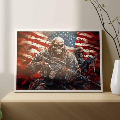 Skull Soldiers in Battle Jigsaw Puzzle