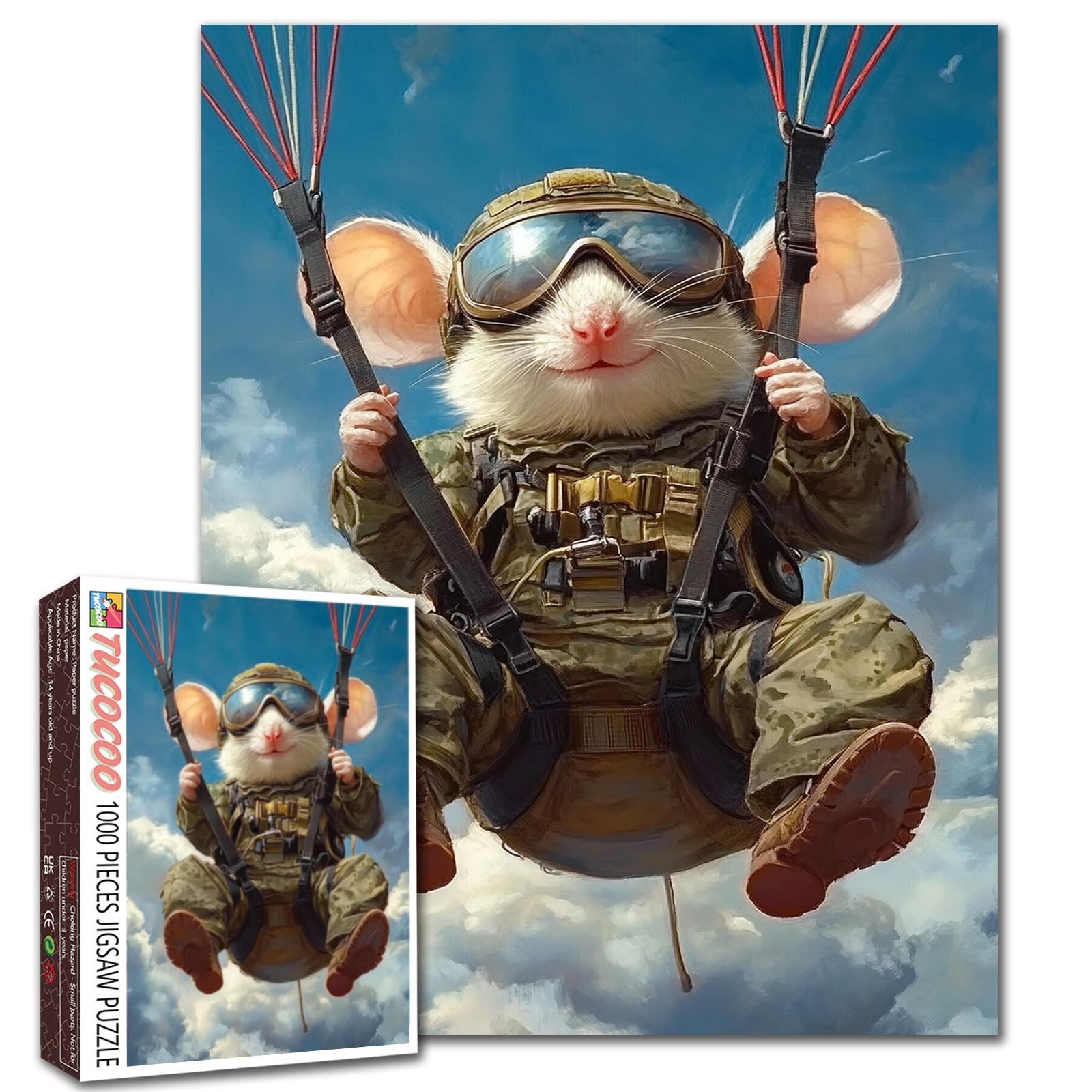 Skydiving Mouse Adventure Jigsaw Puzzle