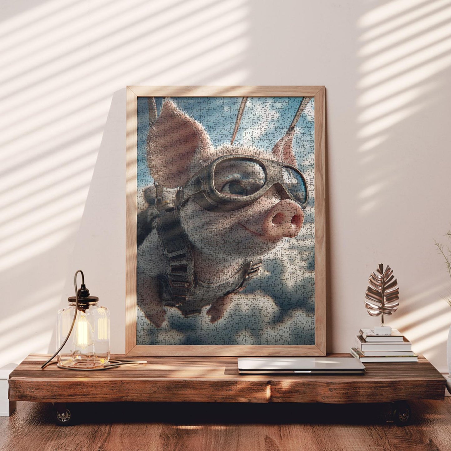 Skydiving Pig Adventure Jigsaw Puzzle