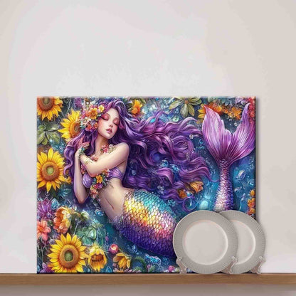 Sleeping Mermaid Garden Paint by Numbers