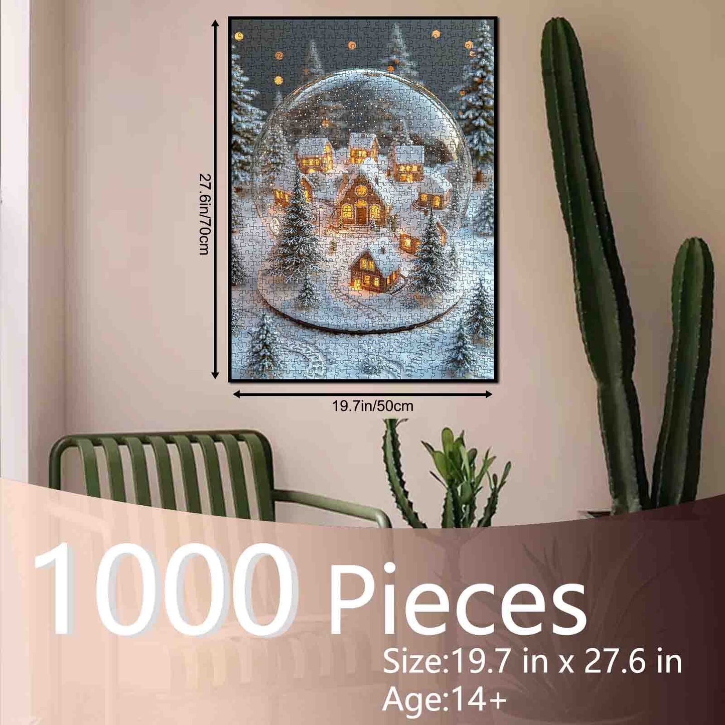 Snow Globe Christmas Village Jigsaw Puzzle