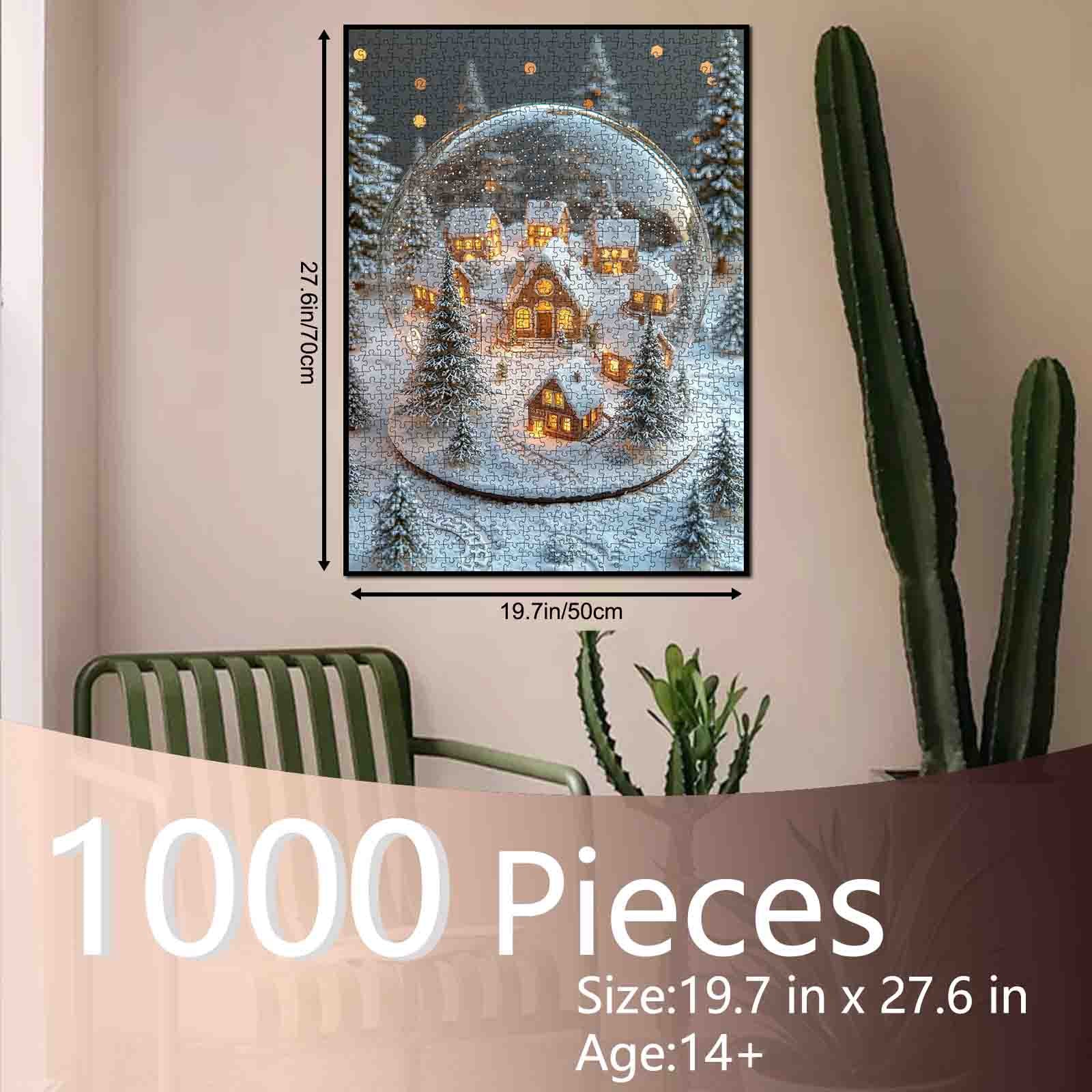 Snow Globe Christmas Village Jigsaw Puzzle