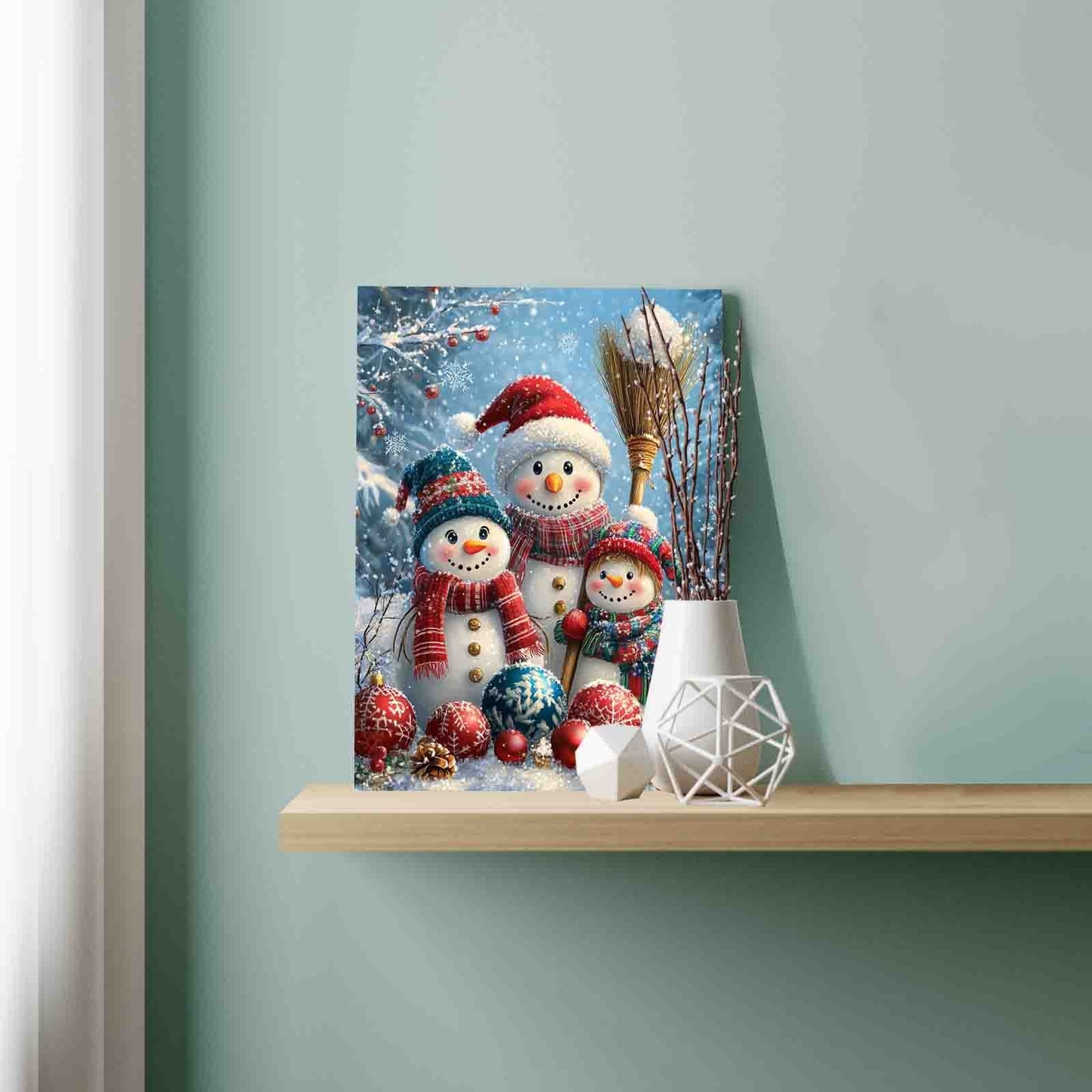 Snowman Family Celebration Paint by Numbers