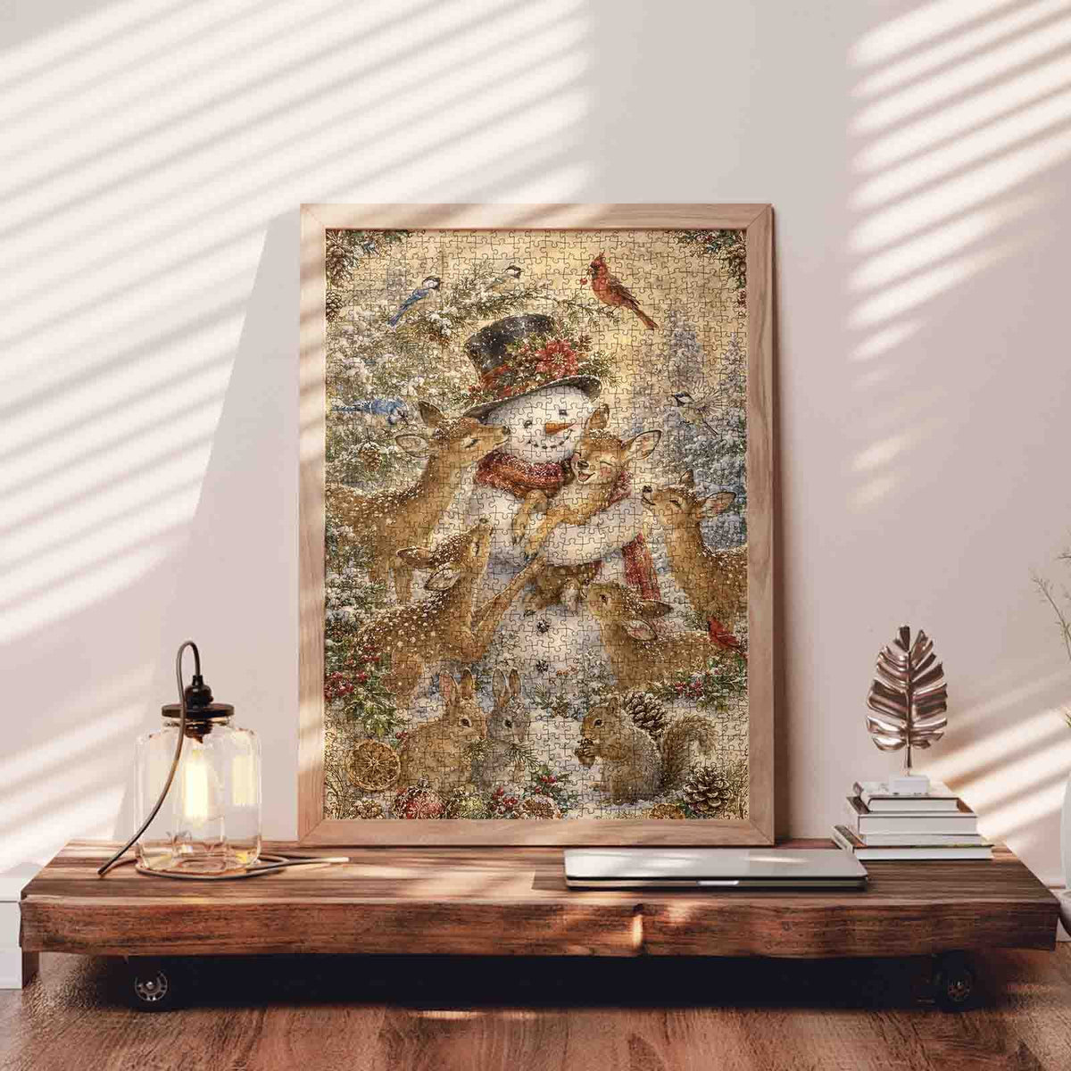 Snowman and Woodland Friends Jigsaw Puzzle