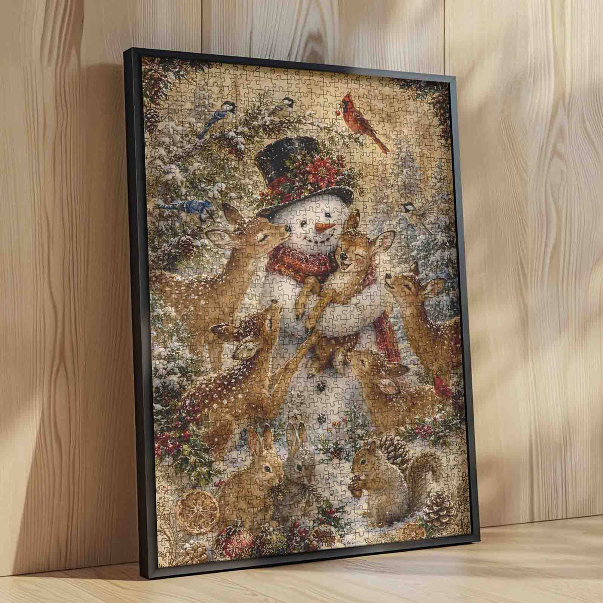 Snowman and Woodland Friends Jigsaw Puzzle