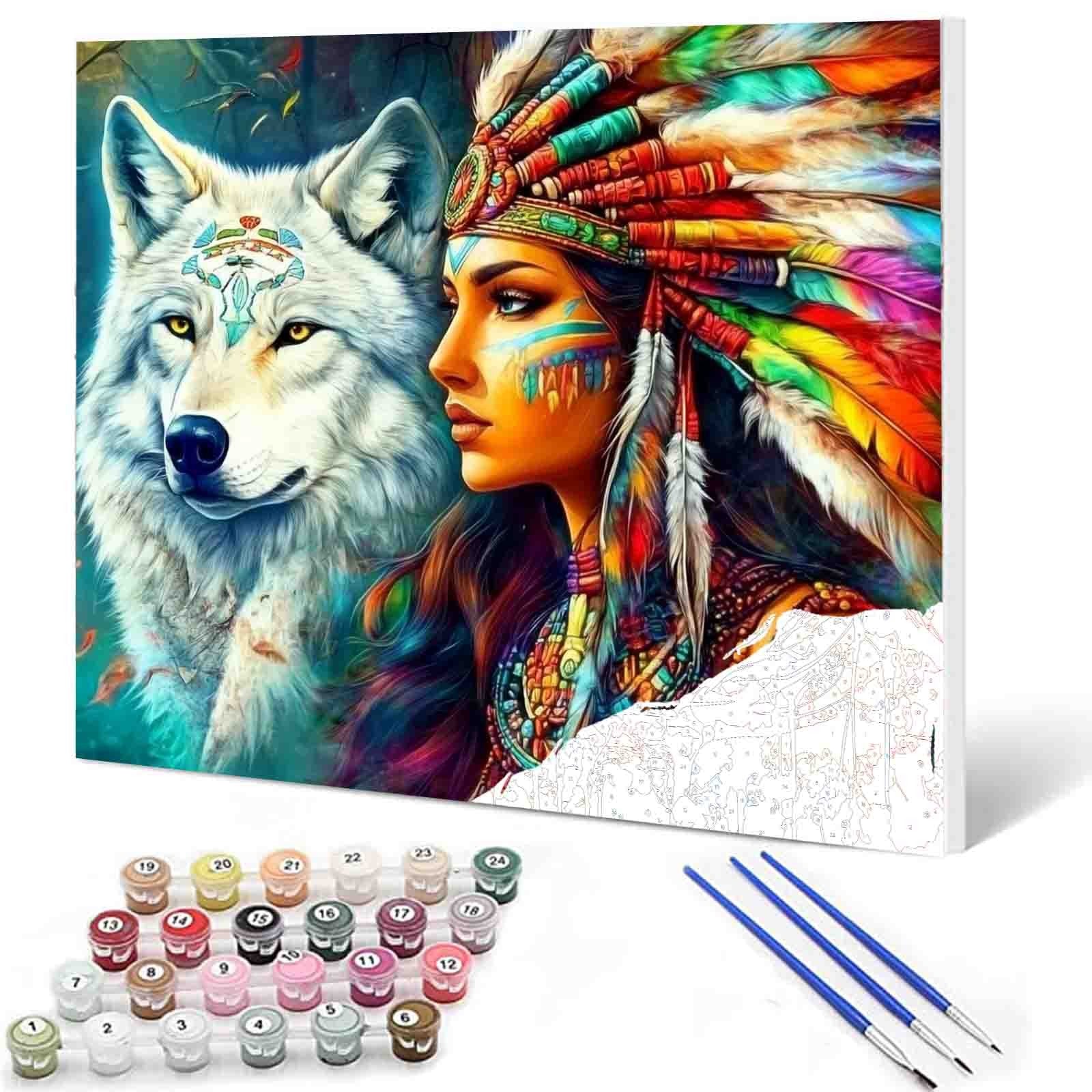 Spirit of the Wolf Paint by Numbers