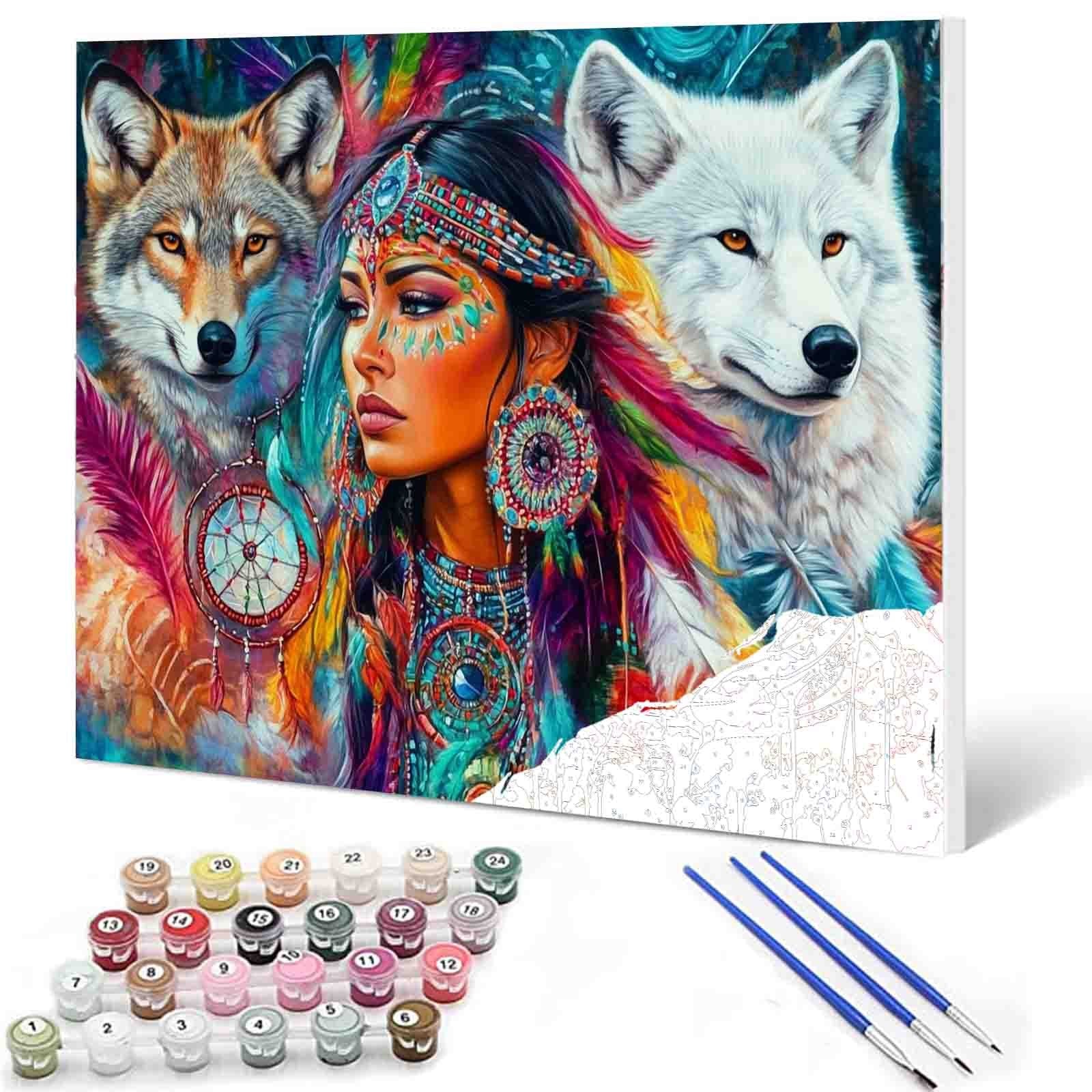 Spirit of the Wolves Paint by Numbers