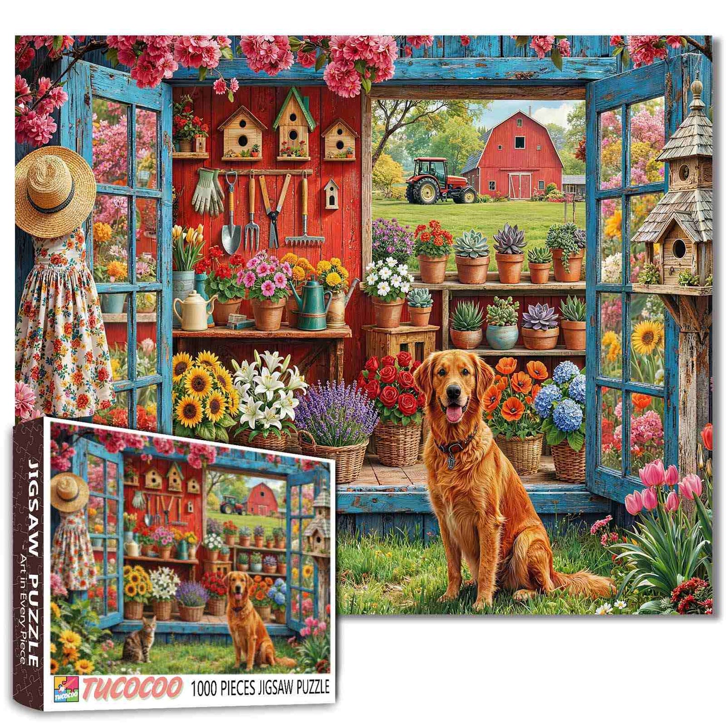 Spring Farm Garden Greenhouse Jigsaw Puzzle