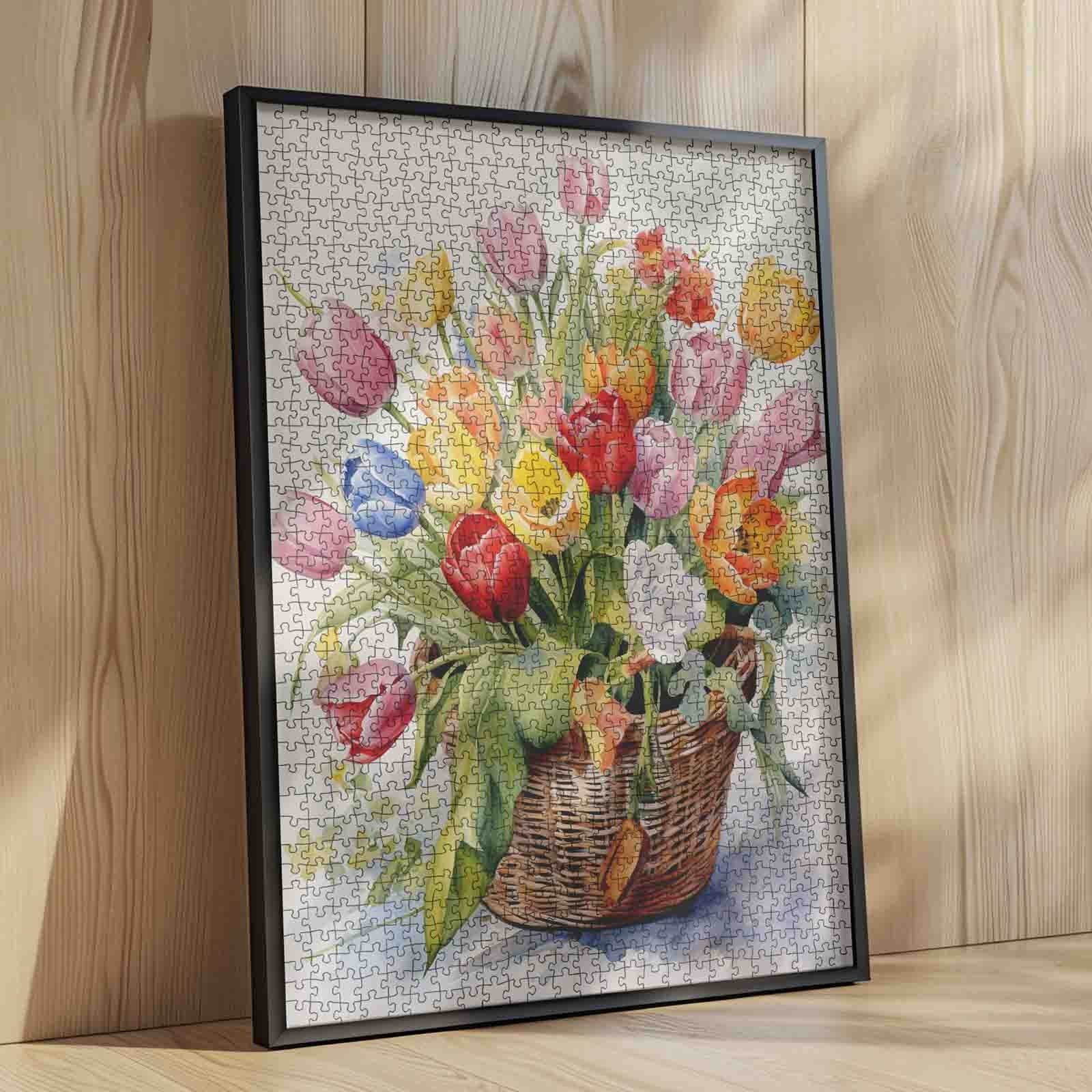 Spring Tulip Basket Jigsaw Puzzle