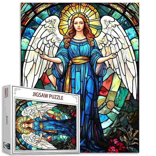 Stained Glass Angel Jigsaw Puzzle