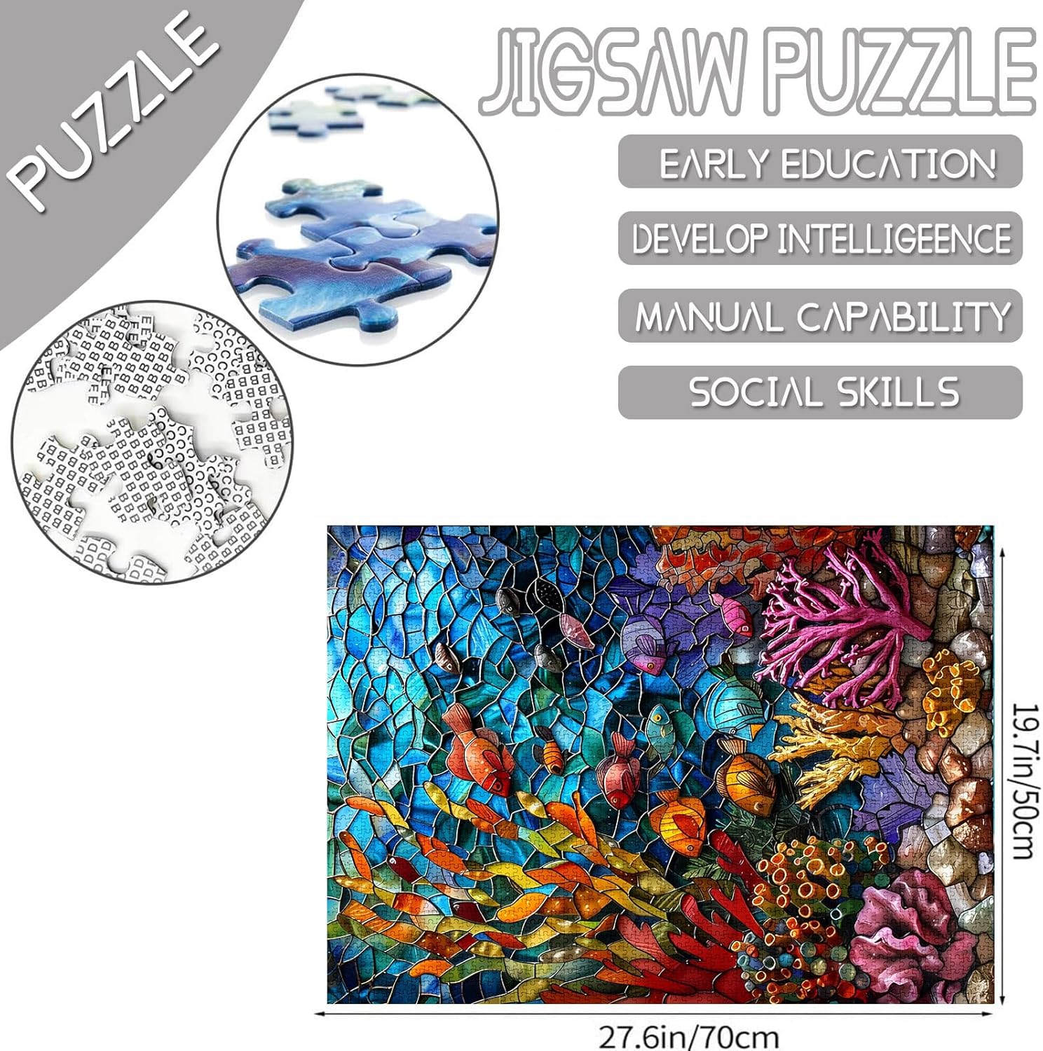 Underwater World Stained Glass Jigsaw Puzzles