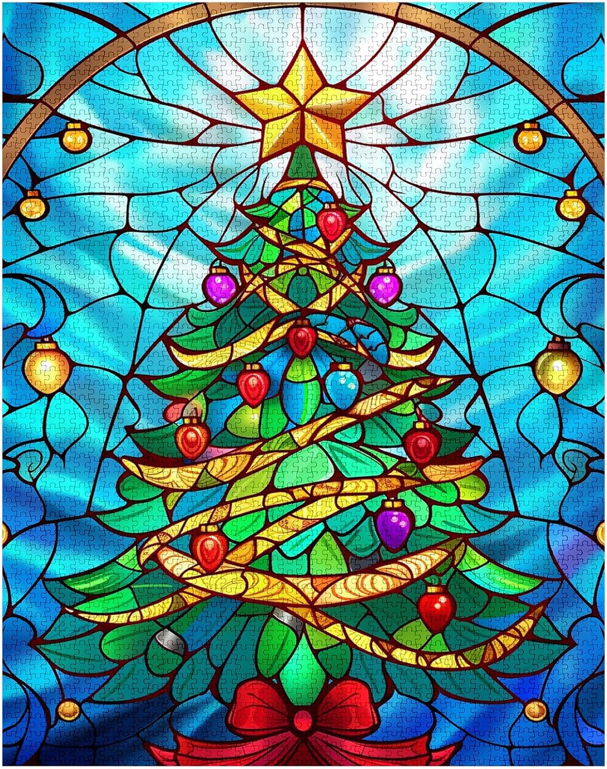 Christmas Tree Glass Jigsaw Puzzles