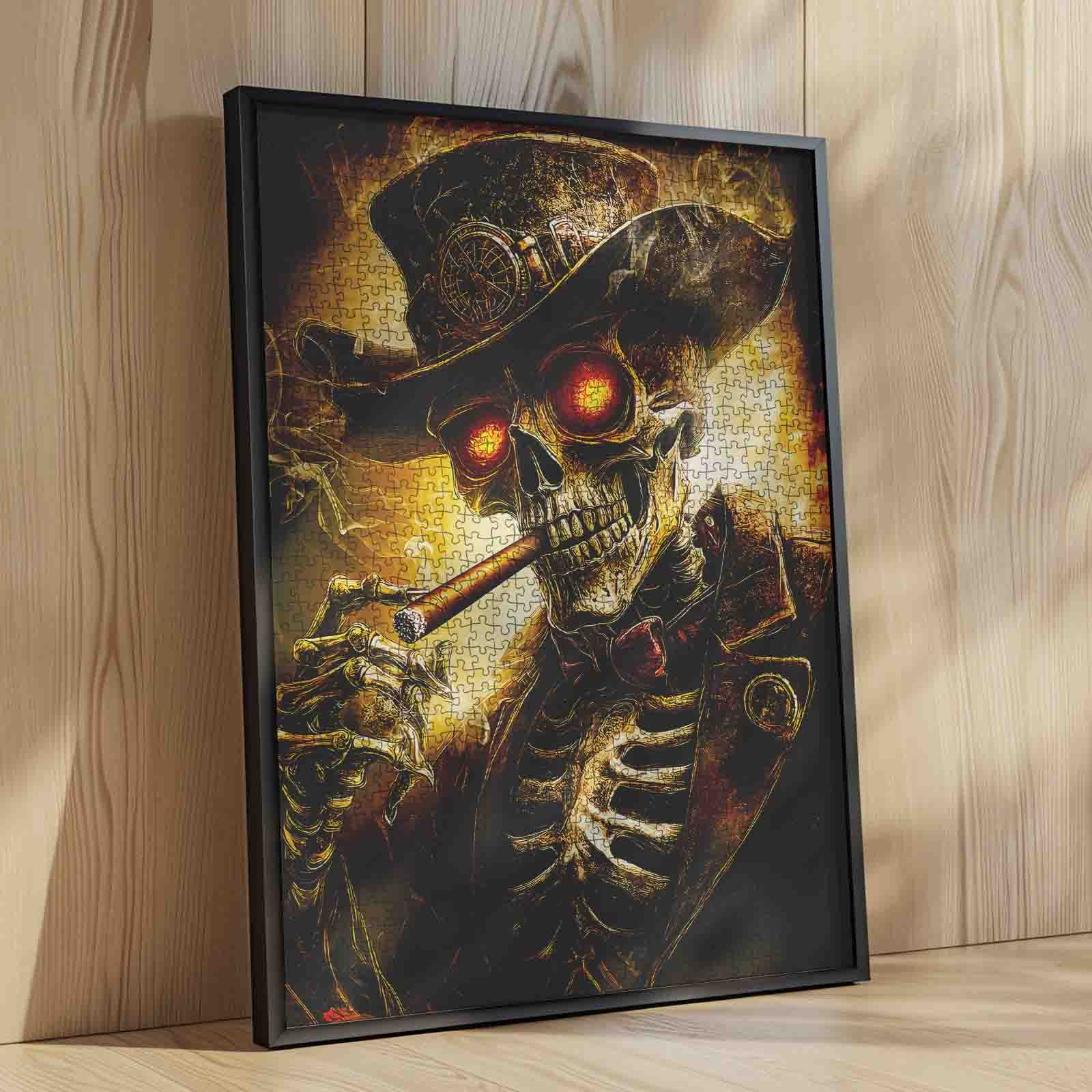 Steampunk Skull Gentleman Jigsaw Puzzle