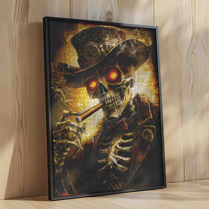 Steampunk Skull Gentleman Jigsaw Puzzle