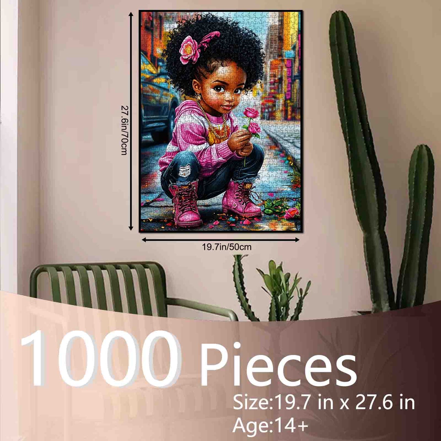 Street Style Flower Girl Jigsaw Puzzle