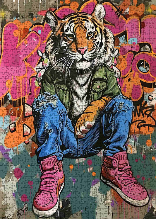 Street Style Tiger Jigsaw Puzzle