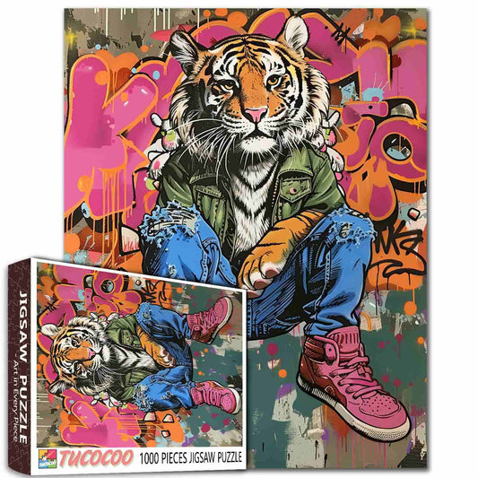 Street Style Tiger Jigsaw Puzzle