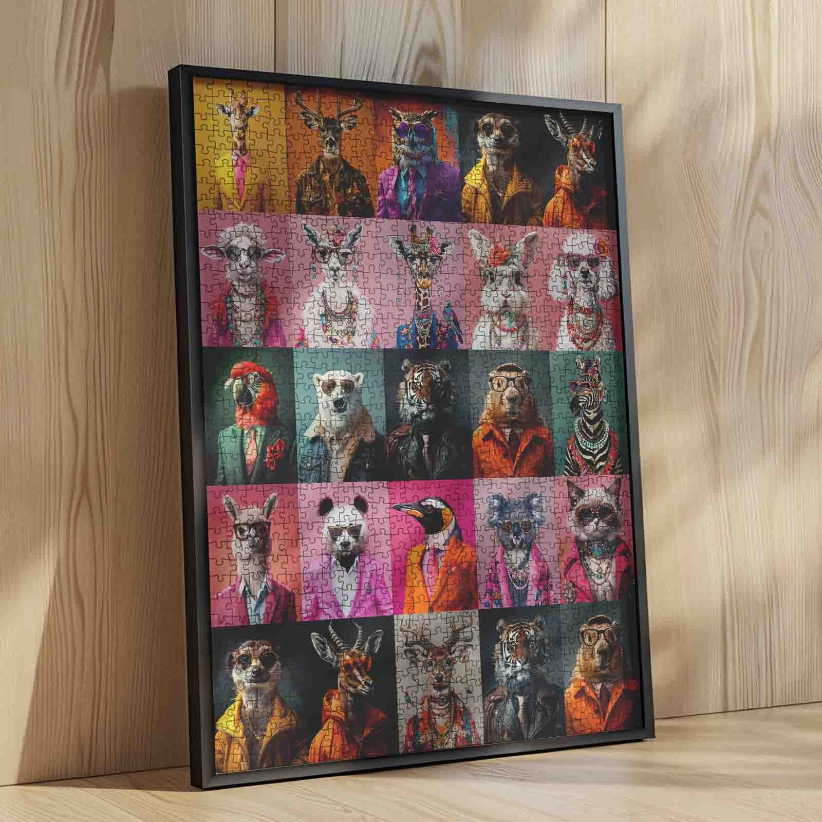Stylish Animal Portrait Gallery Jigsaw Puzzle
