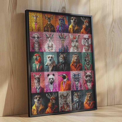Stylish Animal Portrait Gallery Jigsaw Puzzle