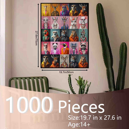 Stylish Animal Portrait Gallery Jigsaw Puzzle
